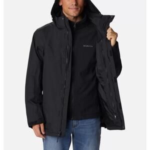 Columbia Mens Mission Air Interchange 3 in 1 Jacket - Black - Large - BNWT